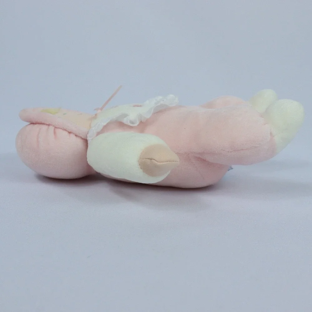 Vintage Eden Girl Baby‎ Doll Plush Pink Velour Terry Cloth Blonde Hair Blue Eyes